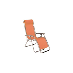 Generico - Sdraio VIRTUS arancione con braccioli lettino reclinabile pieghevole da giardino per mare piscina - Arancione precio