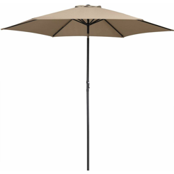 Ombrellone in alluminio da giardino Ø 300cm con manovella protezione raggi UV 40+ Grigio precio
