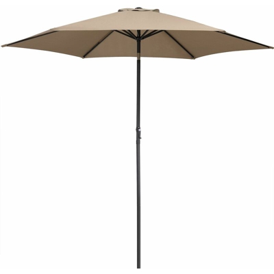 Ombrellone in alluminio da giardino Ø 300cm con manovella protezione raggi UV 40+ Grigio