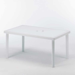 12 Tavoli Poly rattan rettangolari 150x90 Boheme | Bianco - Grand Soleil características