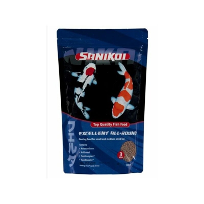 Sanikoi Excellent All-Round 3mm 3000ml - mangime premium in pellet per Koi e pesci pregiati da laghetto - Velda