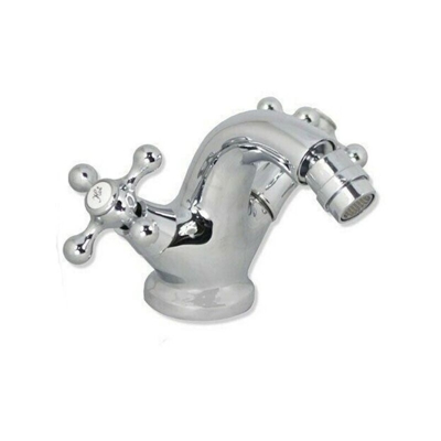 Tradeshop - RUBINETTO BIDET MISCELATORE DOPPIO COMANDO MONOFORO BAGNO OTTONE CROMATO 52345A
