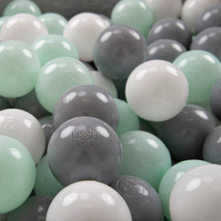 300 ? 6CM Palline Morbide Colorate Per Piscina Bambini Fatto In EU, Bianco/Grigio/Menta - bianco/grigio/menta - Kiddymoon precio