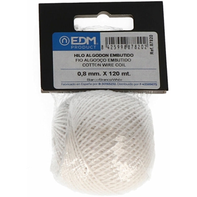 Intarsio di filo di cotone 50gm / 120mts bianco 87820 - EDM