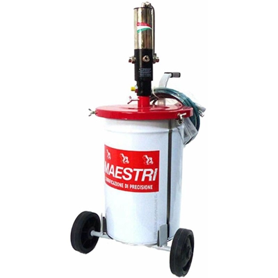 Maestri - Aeropulsometro per grasso fusti 20/30 kg dispenser ad aria compressa 8 atm con carrello