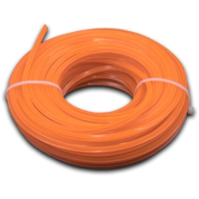 vhbw filo falciante universale per tagliaerba, decespugliatore - Filo di ricambio, arancione, 3 mm x 15 m, quadrato