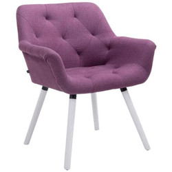 Sedia Attesa Cassidy in Tessuto E Legno | Poltroncina Imbottita Conferenze, con Braccioli, Alt. Seduta 45 cm I Carico Max 150KG Viola Telaio: Bianco (Rovere) características
