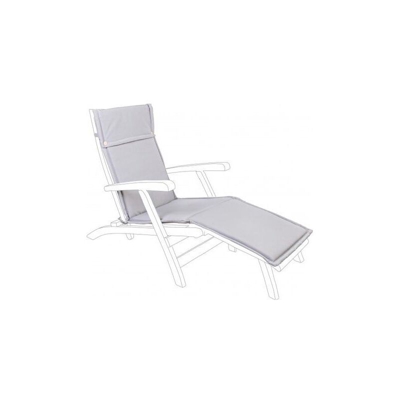 Bizzotto - Cuscino Lettino Sedia Sdraio Chaise Longue Esterno Sfoderabile Steamer Colore: Tortora Steamer