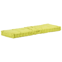 vidaXL Cuscino per Pallet e Pavimento in Cotone 120x40x7 cm Verde - Verde características