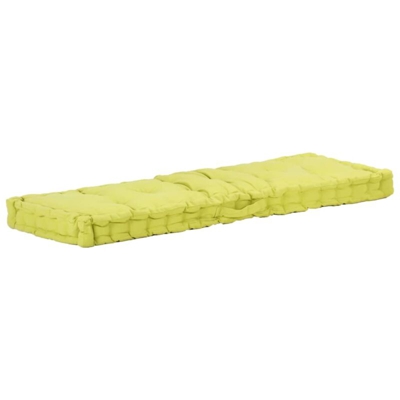 vidaXL Cuscino per Pallet e Pavimento in Cotone 120x40x7 cm Verde - Verde