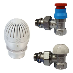 Kit valvola e detentore Giacomini per radiatore 1/2 squadra R470FX003 en oferta