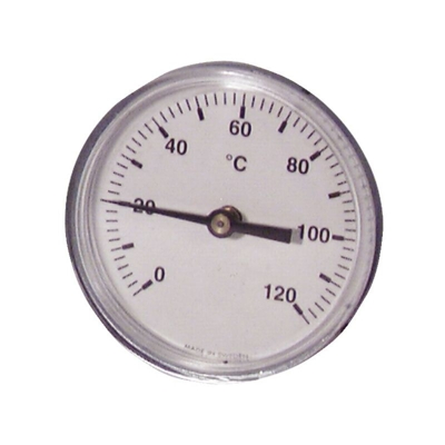Termometro rotondo a immersione assiale 0-120°C Ø 63mm - DIFF
