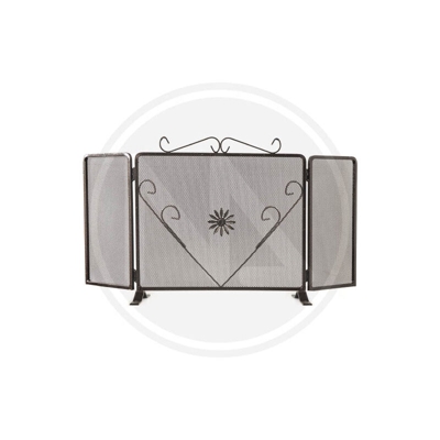 Schermi parascintille in ferro battuto cuore fiorentino cm 100x50h caminetto
