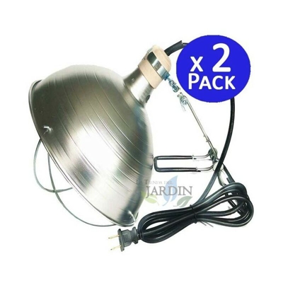 Set di 2 portalampada a infrarossi con protezione