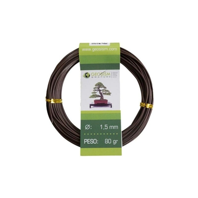 Filo di alluminio ramato (alluminio-ramato) Geotools 1,5 mm per bonsai, 80 gr