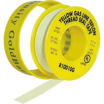 Nastro Sigillante Di Nastro Di Ptfe Filo Dorato 12,7 Millimetri X 12 M Yellow (A 10)