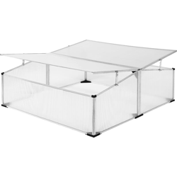Serra da giardino in alluminio piccola traslucida orto piante ortaggio fiori 110x110cm (de) - Gardebruk en oferta