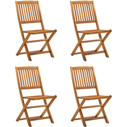 YOUTHUP Sedie da Giardino Pieghevoli 4 pz in Legno Massello d'Acacia - Marrone en oferta