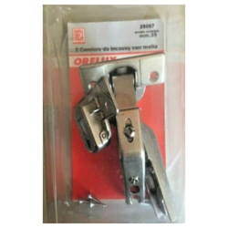 CERNIERA DA INCASSO CON MOLLA - NICHELATA - ANGOLO DI APERTURA 60° - Oreca características