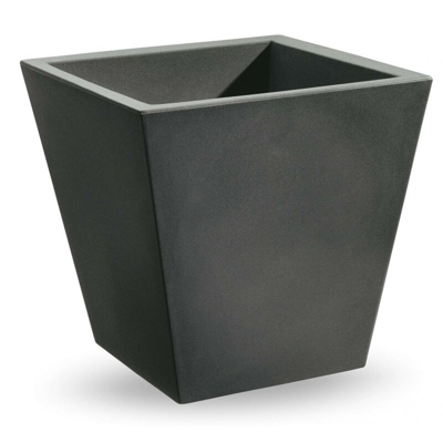 Vaso quadrato in resina 'Cosmos' 65 cm. Antracite