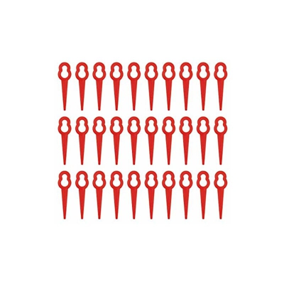 100 pezzi lama di plastica per rasaerba a batteria lama di ricambio (rosso)
