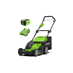 Greenworks Tosaerba a Batteria G40LM41K2 Li-Ion 40 V Larghezza Taglio 41 cm fino a 600m² 2in1 Pacciamare e Rasare 50 l Cesto Erba Regolazione Altezza precio