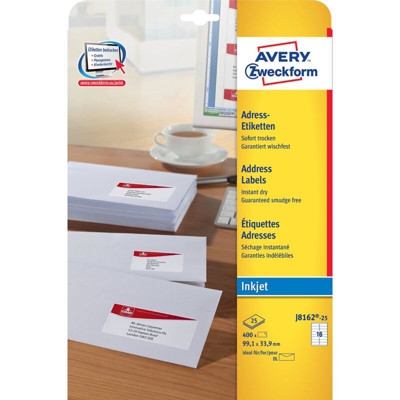 Avery J8162-25 etichetta per corrispondenza
