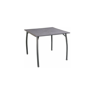 greemotion 416397.0 Tavolo Quadrato da Giardino in Metallo, Grigio, 90x90x74 cm