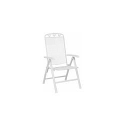 greemotion Sedia da giardino pieghevole âToulouseâ in acciaio reticolato, schienale regolabile in 5 posizioni, ca. 58 x 108 x 64 cm en oferta