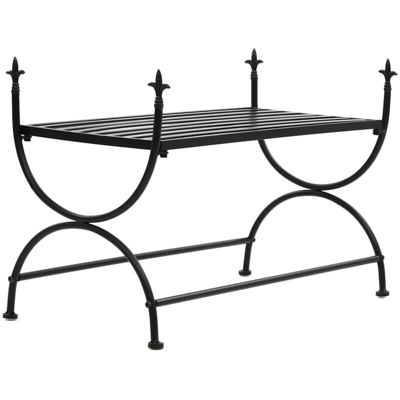 Panca Stile Vintage in Metallo 83x42x55 cm Nero - Nero - Vidaxl