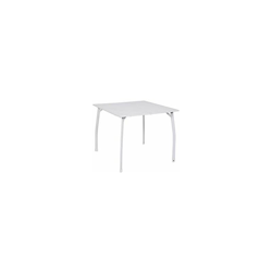 greemotion Tavolo Tavolino Quadrato da Giardino modello âToulouseâ in Acciaio rivestito in plastica, ca. 90 x 74 x 90 cm, bianco características