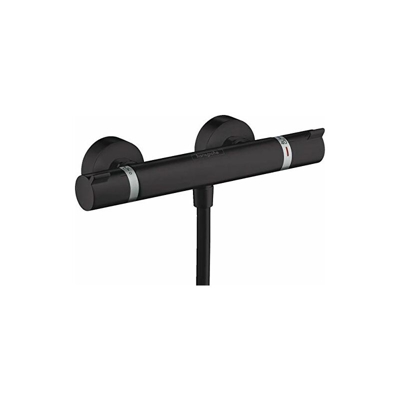 Hansgrohe Ecostat Miscelatore Termostatico Doccia Esterno, Nero (Opaco), 13116670