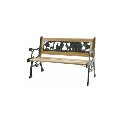 Garden Siena 598 843 - i bambini panca da giardino con un design in ghisa animale (82 x 41 cm)