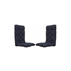 Chicreat Cuscino per sedie con schienale alto, grigio scuro, 120 x 50 x 8 cm, set da 2 en oferta