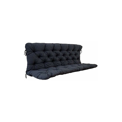 Ambientehome Cuscino per panca a 3 posti, 150 x 98 x 8 cm, grigio scuro