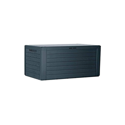 Prosperplast Woodebox - Baule da giardino, 190 litri, in plastica, colore: antracite, 78 x 43,3 x 55 cm, piccolo en oferta