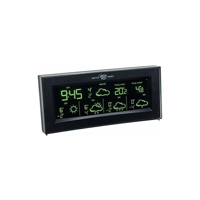 TFA Dostmann AURA 35.5061.01.IT, stazione meteo radio con sensore esterno, con display a colori, resistente alle intemperie