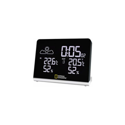 National Geographic Multi Colour - Stazione meteorologica radio con display LCD True Black 256 colori, temperatura interna/esterna e umiditÃ e precio