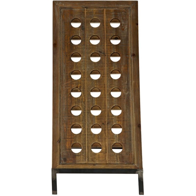 Portabottiglie DKD Home Decor Marrone Legno Metallo (43 x 50 x 90 cm)