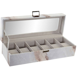 Secchio organizzatore DKD Home Decor Orologi Bianco Poliuretano Geam Legno MDF (33 x 11 x 9 cm) características