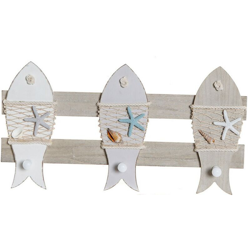 Appendiabiti da parete DKD Home Decor Corda Legno MDF (45 x 5 x 24 cm) precio