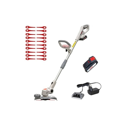 IKRA tagliabordi a batteria IAT 20-1M, incl. batteria, caricabatterie e 20 lame in nylon