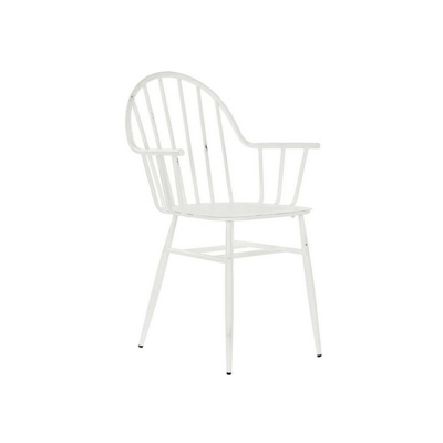 Sedia da giardino DKD Home Decor Bianco Metallo (55 x 53.5 x 86 cm)