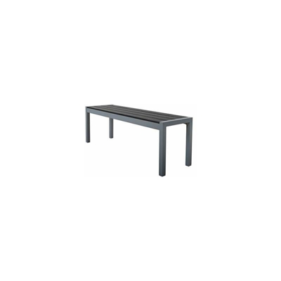 Chicreat C382.01 Panchina da Giardino, Alluminio, 135 x 40 x 45 cm, Grigio/Argento