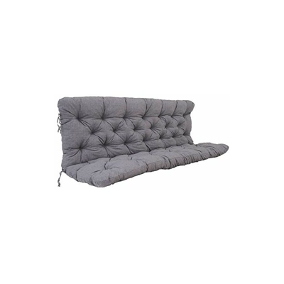 Chicreat Cuscino da panchina, con schienale, grigio chiaro, 150 x 98 x 8 cm