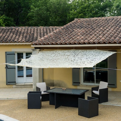 WerkaPro 10795 - Telo Tenda Traforato, 120 g/m2, Poliestere, Rettangolare, per Balcone, Terrazza e Giardino, 3 x 4 m, Beige