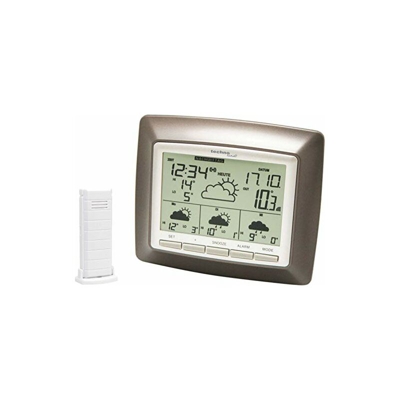 Technoline Stazione WETTERdirekt WD 4008, Marrone Metallizzato Argento, 2 Pezzi Composto da Stazione e sensore