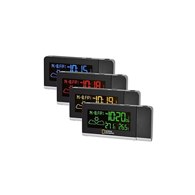 NATIONAL GEOGRAPHIC Multi Colour Stazione meteorologica Radio, Nero