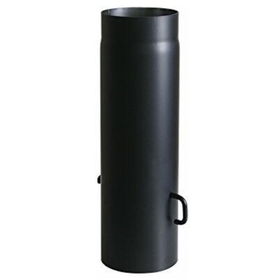 Kamino-Flam 331841 Tubo Stufa con Valvola a Farfalla, Nero, 500 x 150 mm