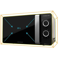 Microonde con Grill Cecotec ProClean 3150 20 L 700W Nero Argentato características
